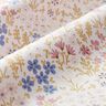 Povrstvená bavlna Barevná květinová louka – bílá/pastelově fialová,  thumbnail number 3