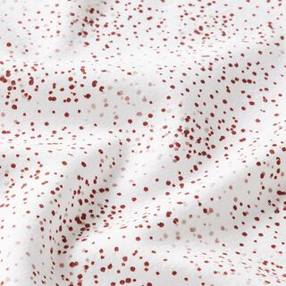 Bio Bavlněný žerzej Veselé puntíky – vlněná bílá/signalne červená, 