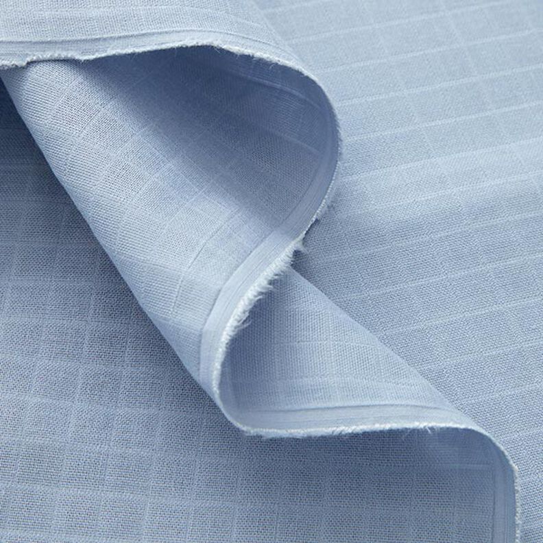 Mušelín / dvojitá mačkaná tkanina Kostičky Doubleface (oboustranná látka) – světle modra,  image number 3