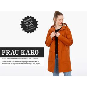 FRAU KARO – podšitá parka s kapucí a nakládanými kapsami, Studio Schnittreif | XS - XXL, 