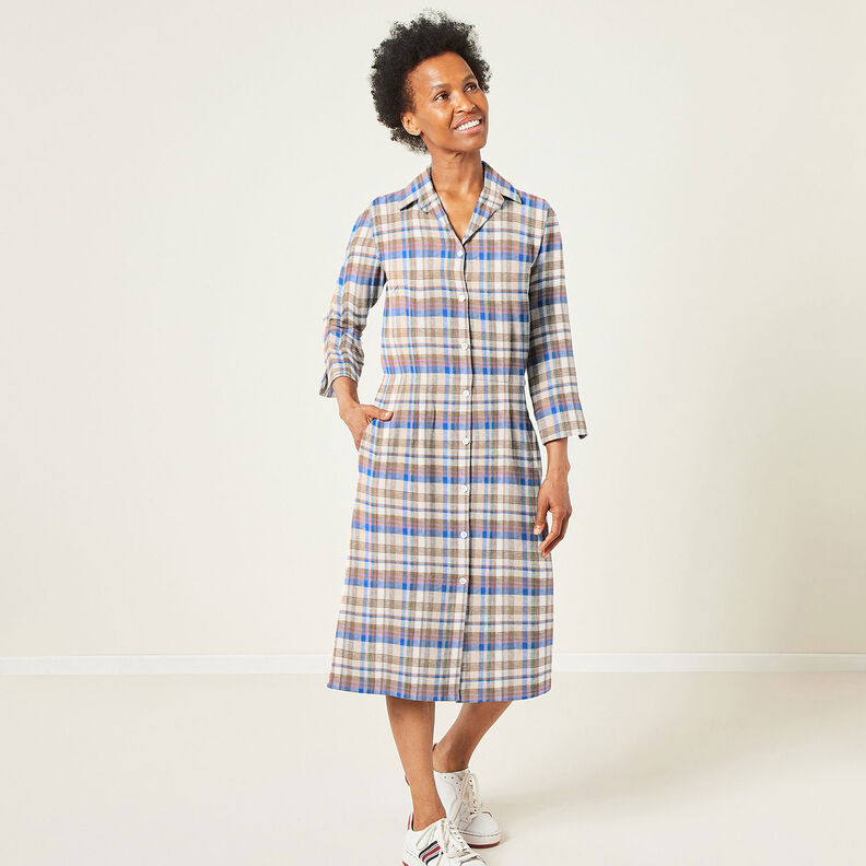 Směs lnu a viskózy kostky – olivová,  image number 6