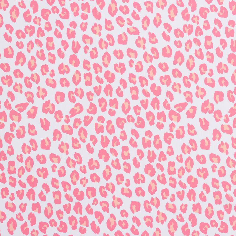 Látka na plavky s leopardím vzorem – bílá/růžová,  image number 1