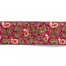 Gumová stuha Paisley [ 3,5 cm ] – malina/zelená,  thumbnail number 1