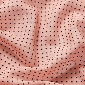 Třpitivý šifon proužky a tečky – světle starorůžová, 