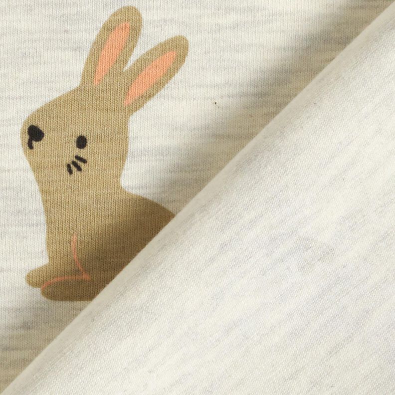 Bavlněný žerzej Zajíčci a srdce | Poppy Fabrics – vlněná bílá, image number 4
