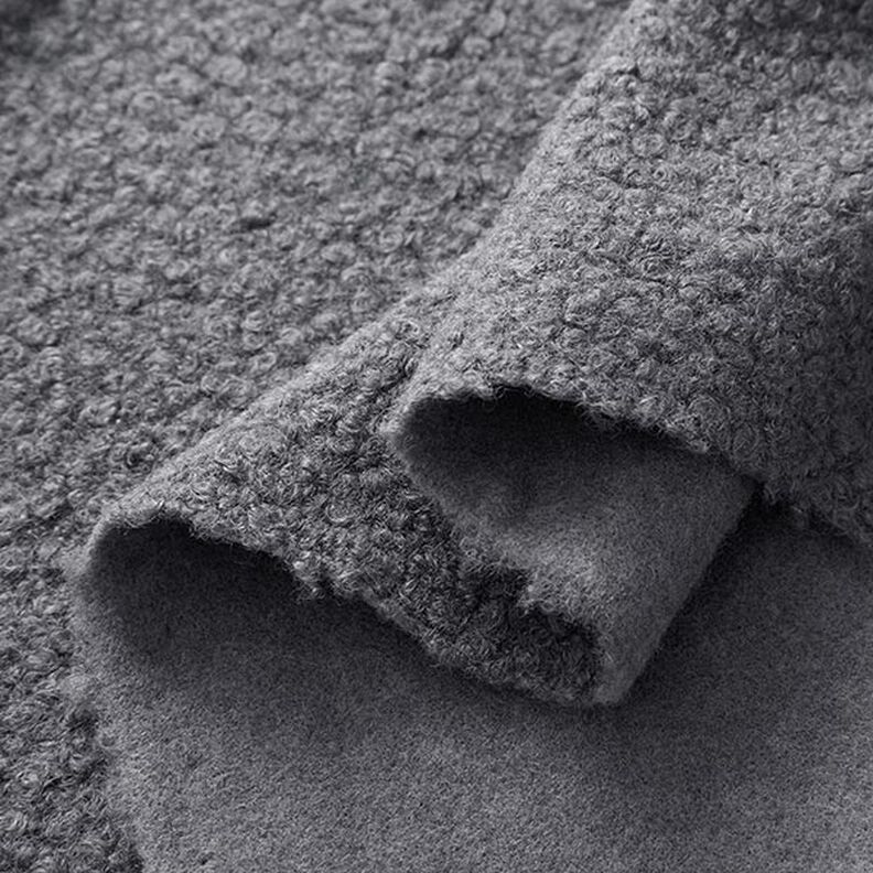 Valchované pletené buklé – břidlicově šedá,  image number 3
