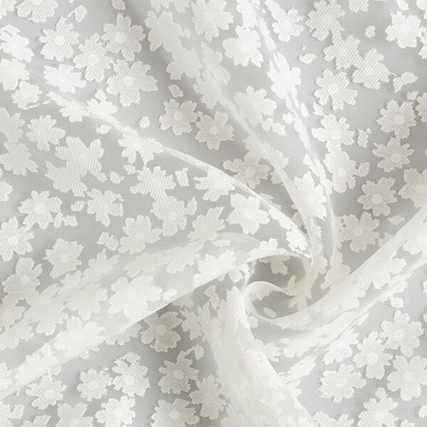 Látkové květy z organzy – bílá,  image number 3