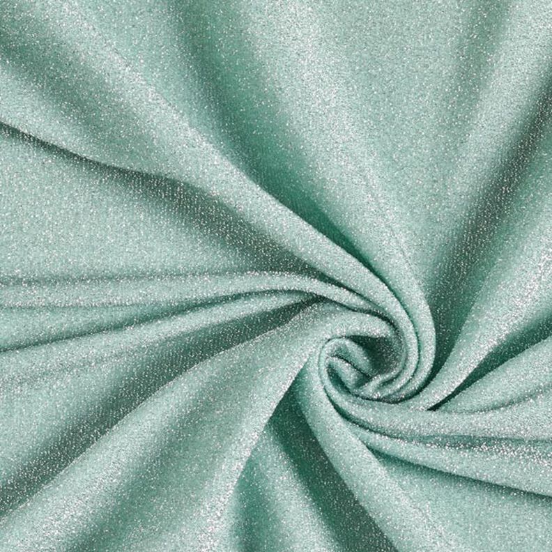 Žerzejová látka s třpytkami Glamour – mátově,  image number 1