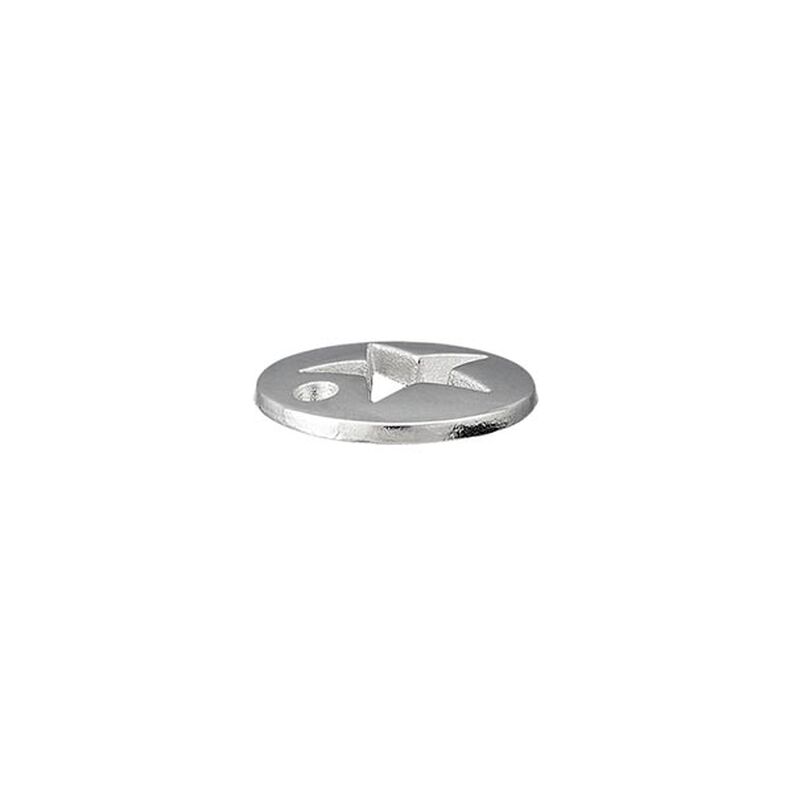 Ozdobný prvek Hvězda [ Ø 12 mm ] – stříbrná kovový,  image number 2