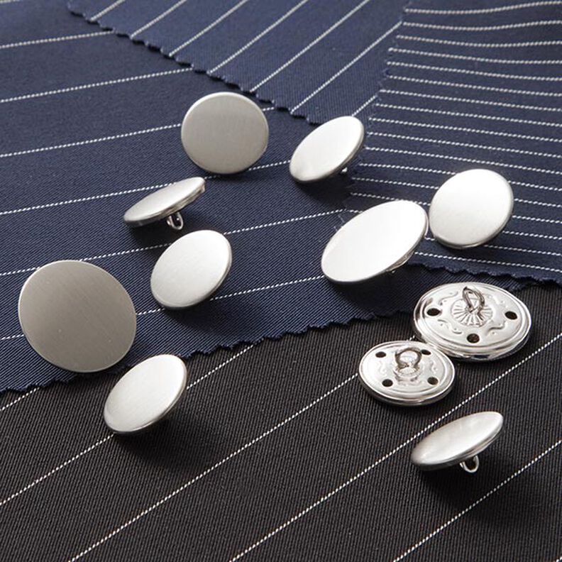 Oblek Knoflík Sada [ 11-díly ] – stříbrná kovový,  image number 1