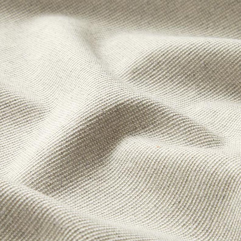 Dekorační látka polopanama s žebrovanou strukturou, recyklovaná bavlna – mlhově šedá,  image number 2