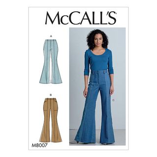 Kalhoty s rozšířenými nohavicemi, McCall´s 8007| 40-48, 