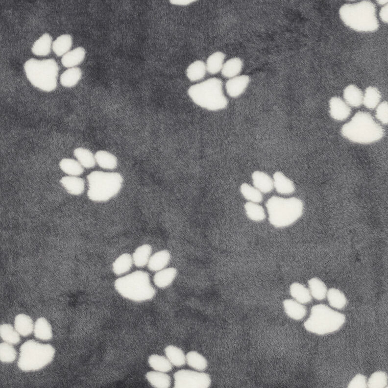 Hebký fleece Zvířecí tlapky | by Poppy – břidlicově šedá/slonová kost,  image number 1