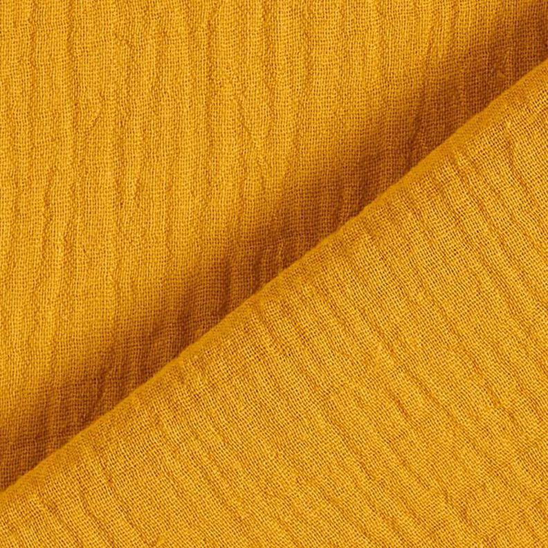 GOTS Mušelín / dvojitá mačkaná tkanina | Tula – kari žlutá,  image number 4