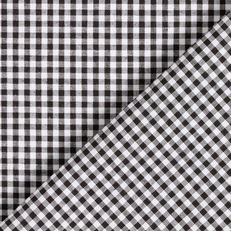 Bavlněný popelín Malé káro vichy, barveno v přízi – černá/bílá,  image number 6