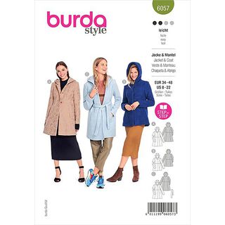 Plášť, Burda 6057 | 34-48, 