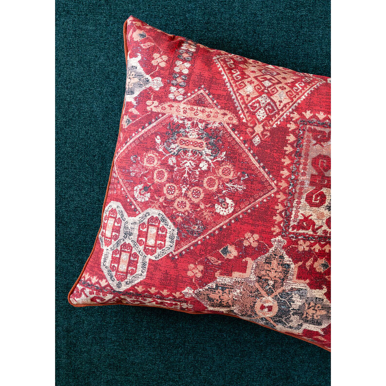 Dekorační látka Polopanama Koberec Kilim – karmínově červená,  image number 5
