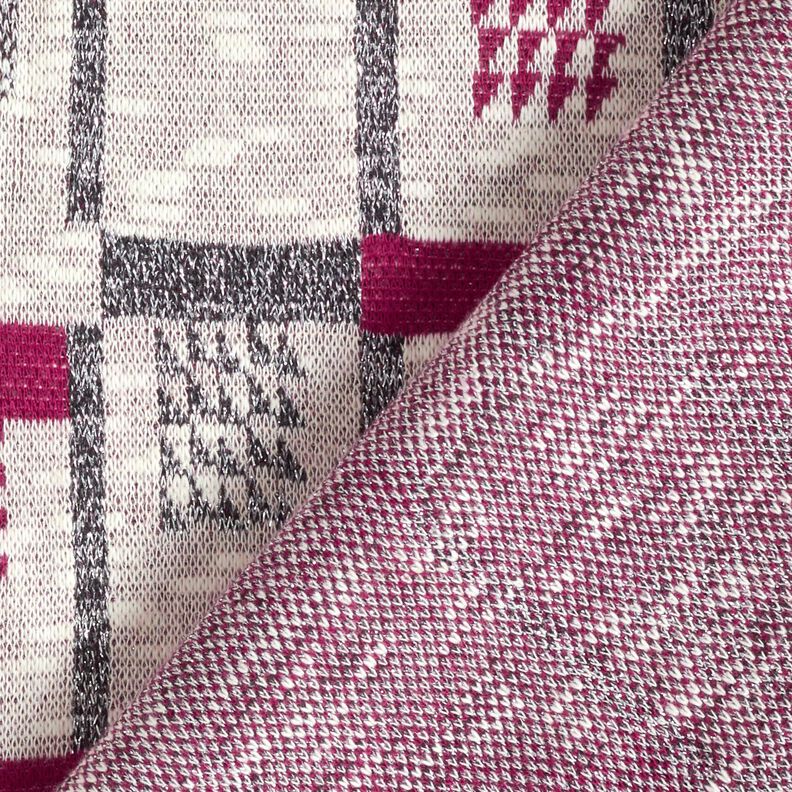 Úplet se třpytivým grafickým vzorem – lesní plody/bílá,  image number 5