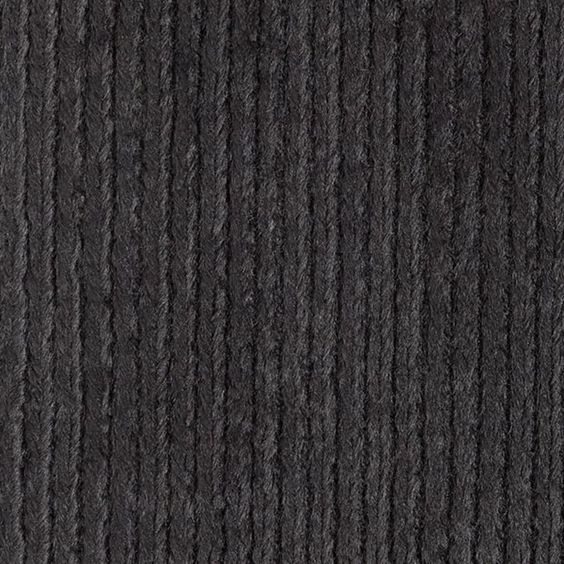 Umělá kožešina copový vzor – černá,  image number 1
