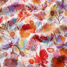 Dekorační látka Panama Barevné květy – kremová/levandulová,  thumbnail number 2