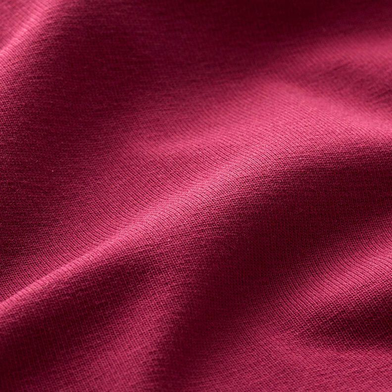 Bavlněný žerzej Medium jednobarevný – purpurová, image number 2