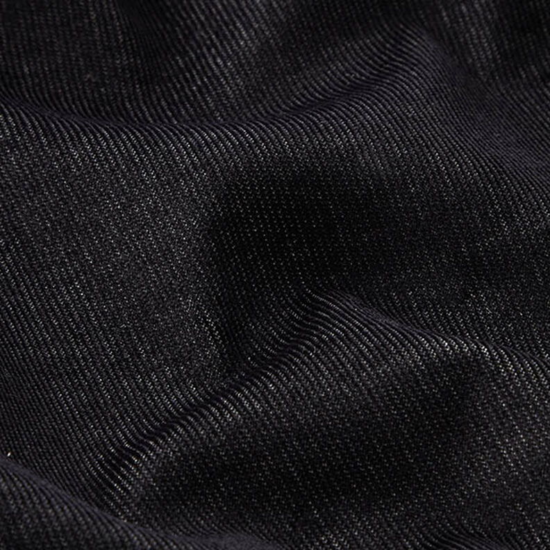 Strečový jemný manšestr se vzhledem džínoviny – černá,  image number 2