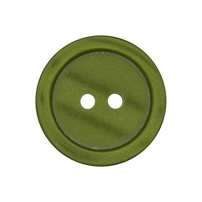 Plastový dvoudírkový knoflík Basic - olivová,  image number 1