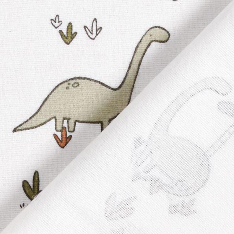 Bavlněný flanel Dinosauři – vlněná bílá,  image number 5