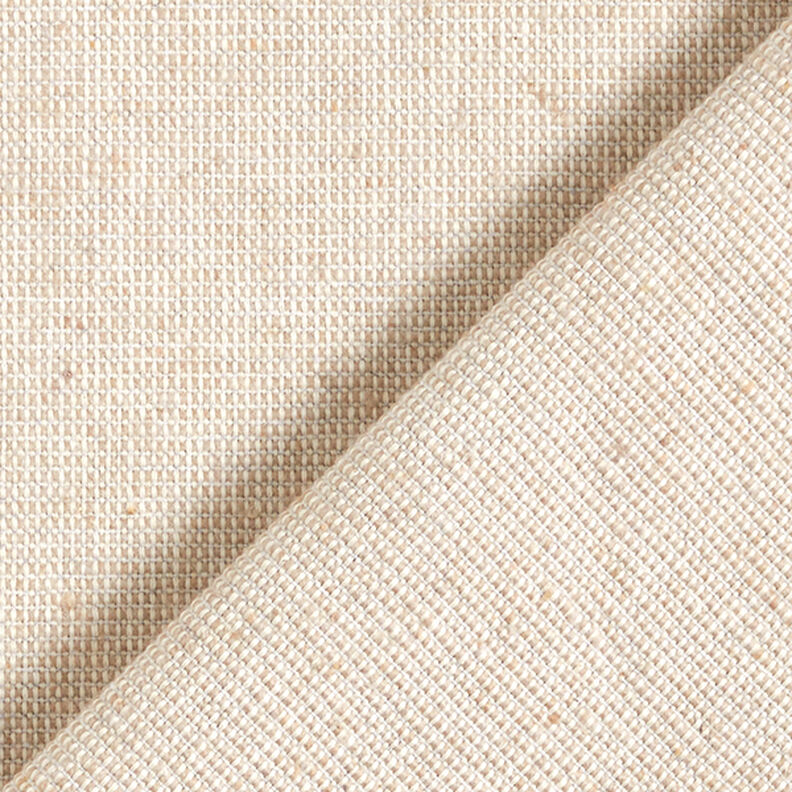 Dekorační látka polopanama s žebrovanou strukturou, recyklovaná bavlna – béžová,  image number 3