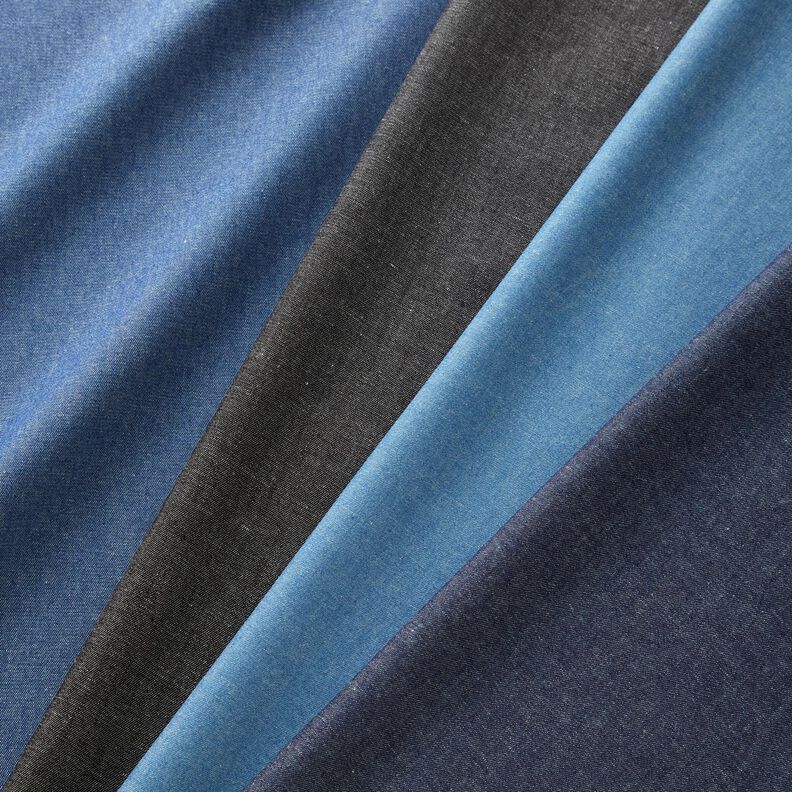 Těžký bavlněný denim – světle modra,  image number 4