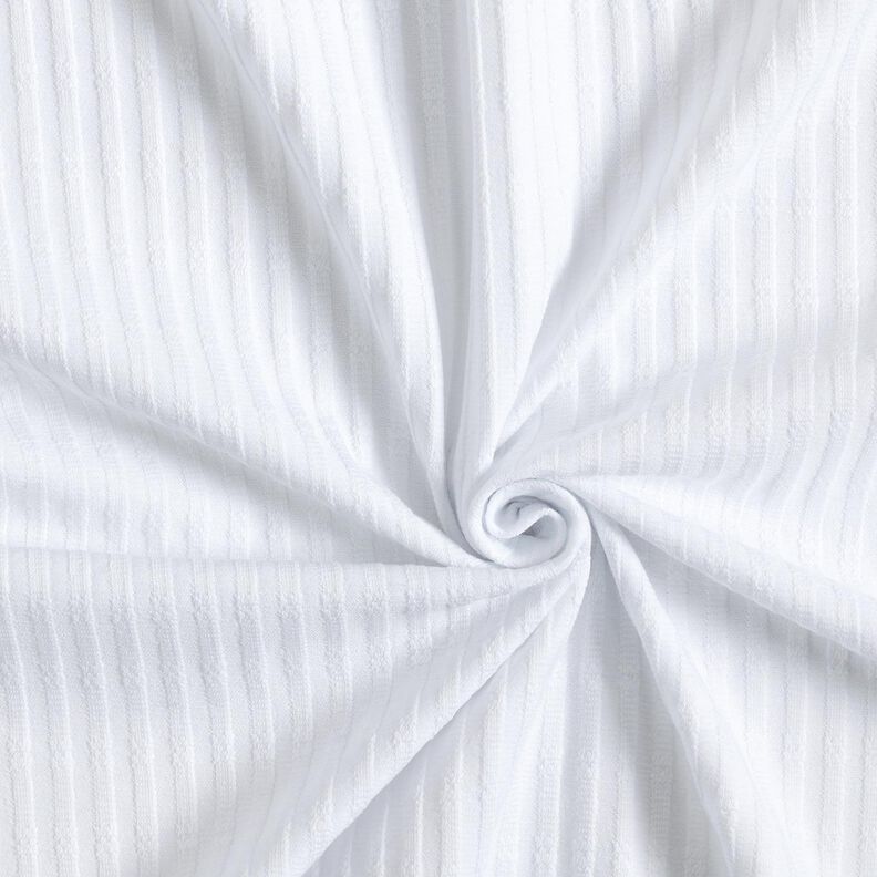 Žebrovaný žerzej Jediný pletený vzor – bílá,  image number 3