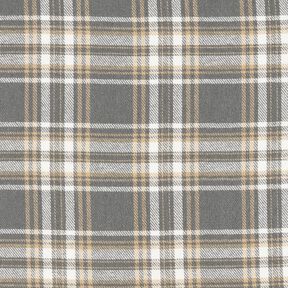 Bavlněný flanel Kostka – šedá/bílá, 
