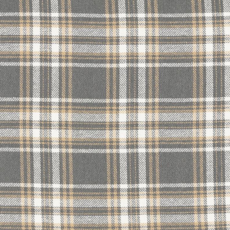 Bavlněný flanel Kostka – šedá/bílá, image number 1