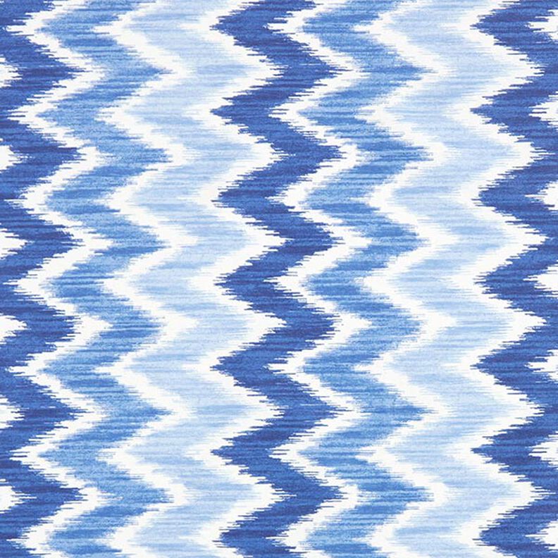 Povrstvená bavlna Ikatový vzor – modrá/bílá,  image number 1
