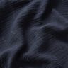 Mušelín / dvojitá mačkaná tkanina Výšivky květin a větví – namornicka modr,  thumbnail number 2