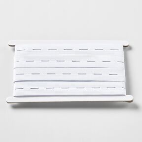 Elastická guma s dírkami na knoflíky [3 m | 20 mm] – bílá, 