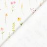 Bavlněný žerzej Akvarelové luční květiny digitální potisk – slonová kost/starorůžová,  thumbnail number 4