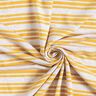 Viskózový žerzej s nepravidelnými třpytivými pruhy – vlněná bílá/sluníčkově žlutá,  thumbnail number 3