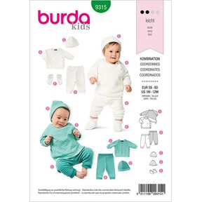 Souprava pro miminka, Burda 9315 | 56-80, 