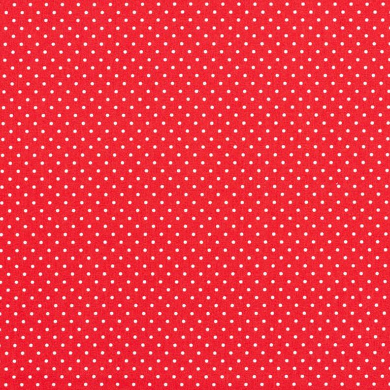 Bavlněný popelín Malé puntíky – červená/bílá,  image number 1