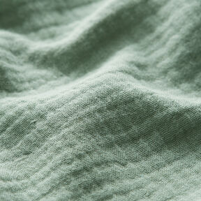 Mušelín / dvojitá mačkaná tkanina – rákosove zelená, 