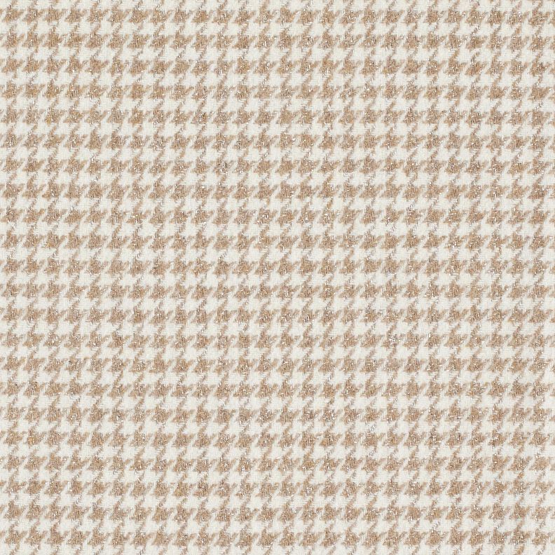 Látka na kabáty Vlněná směs Třpytivé pepito – mocca/vlněná bílá, image number 1