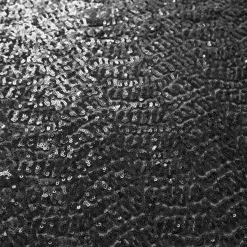 Tkanina Uni s mikro flitry – černá,  image number 6