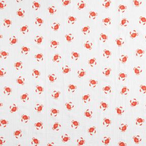 GOTS Mušelín / dvojitá mačkaná tkanina Krabi | Poppy Fabrics – slonová kost, 