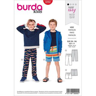 Kalhoty, Burda 9292 | 104-146, 