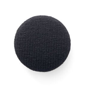 Potažený knoflík, Viskózový žerzej Medium – černá, 