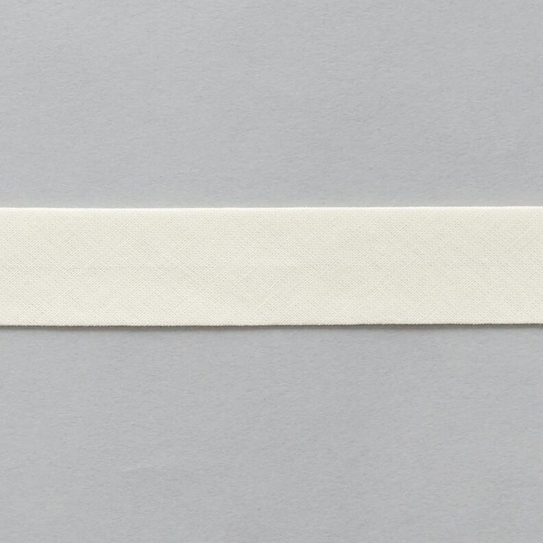 Šikmý proužek Bio bavlna [20 mm] – vlněná bílá,  image number 1