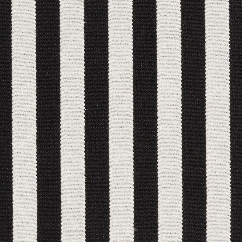 Dekorační látka Žakár Široké pruhy – slonová kost/černá,  image number 1