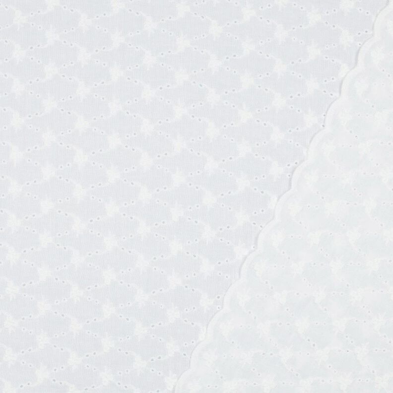 Bavlněná látka Dírková výšivka Květinové diamanty | Poppy Fabrics – bílá,  image number 4
