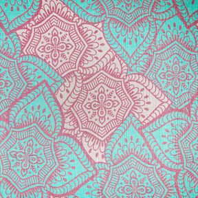 Plážové oblečení Hamamtuch Jacquard-Ornamente – máta peprná/purpurová, 